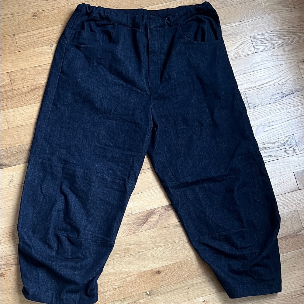Wide Leg Navy Pants